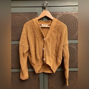 Madewell Mustard Yellow Button-Up Cardigan